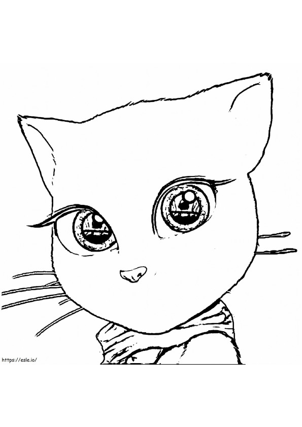 Face Talking Angela coloring page