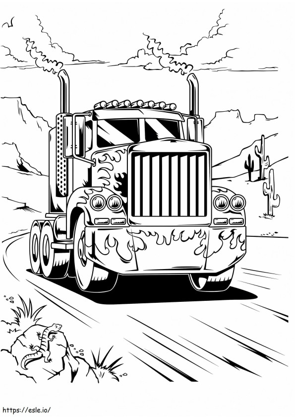 Optimus Truck coloring page