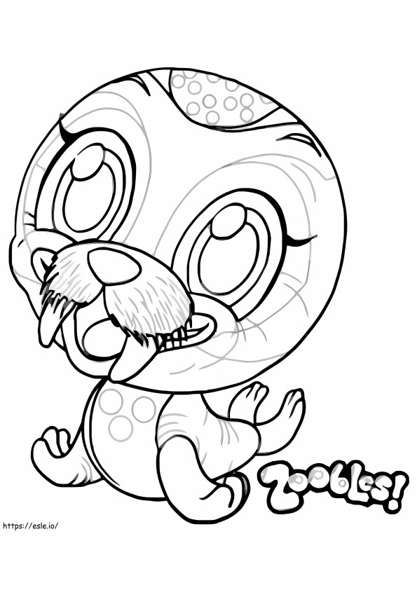 Walrus Zoobles coloring page