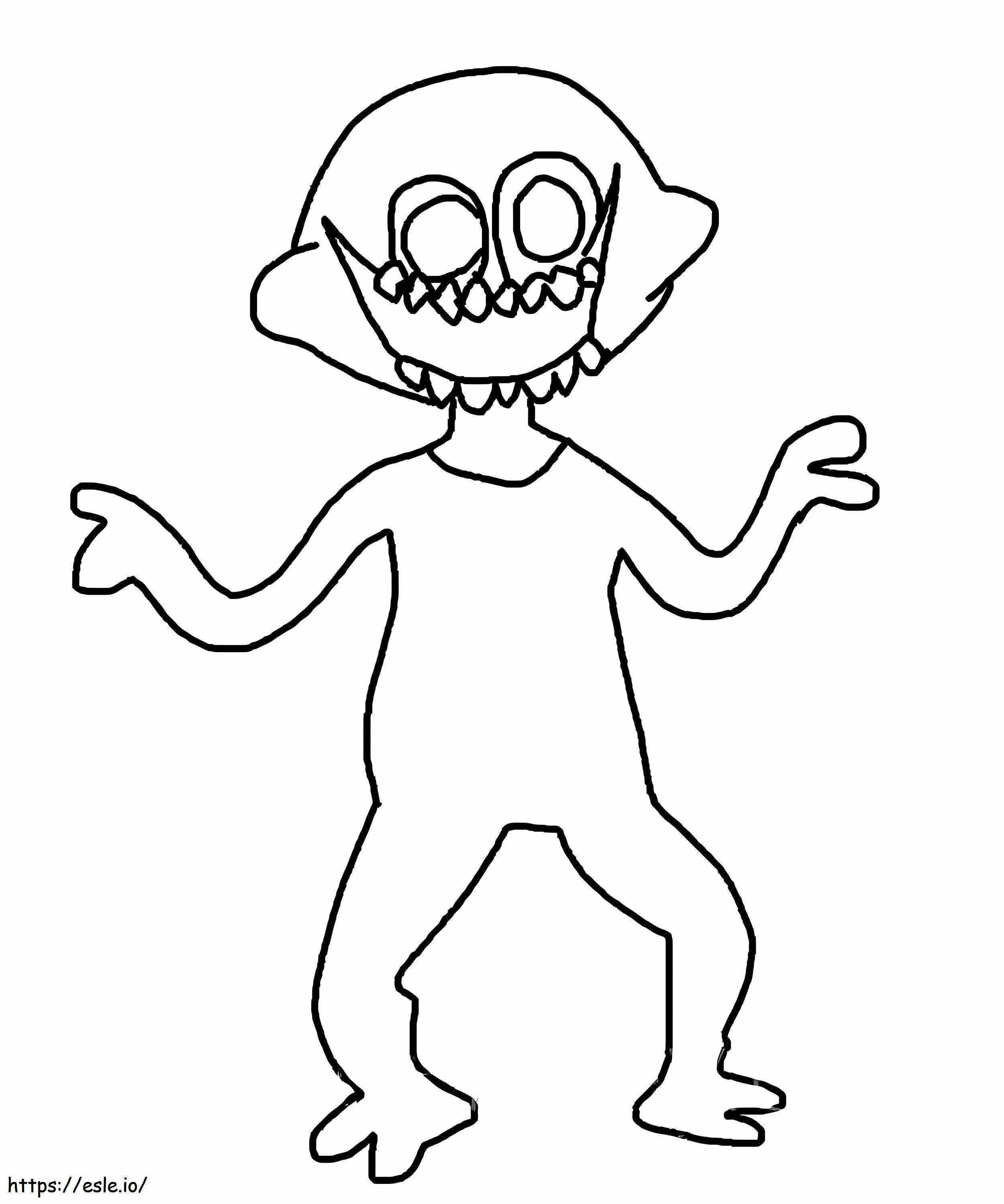 The Monsters Friday Night Funkin coloring page