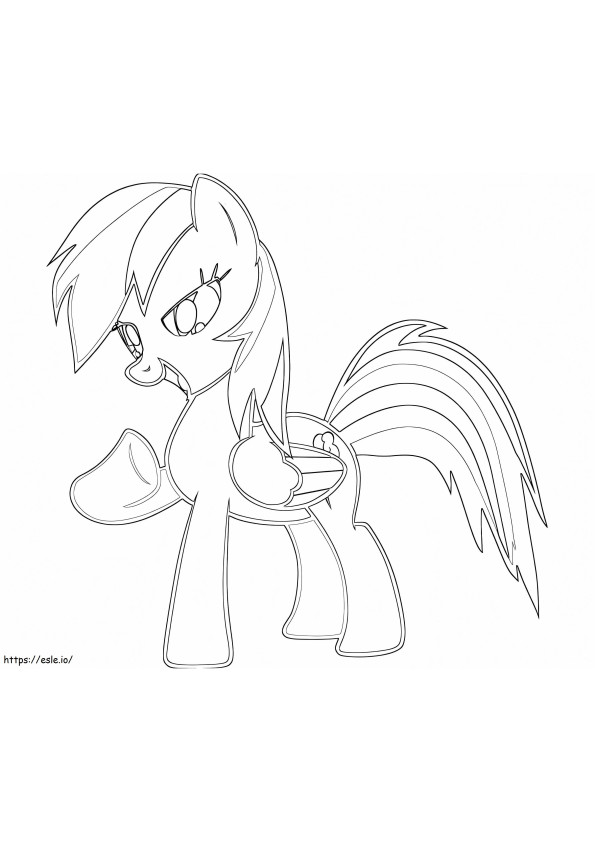 Rainbow Dash Little Pony coloring page