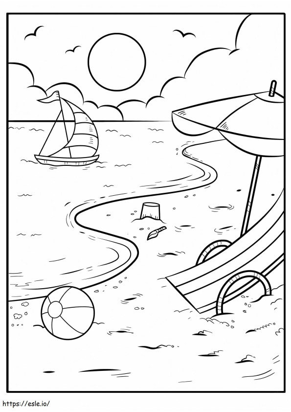 Perfect Beach coloring page