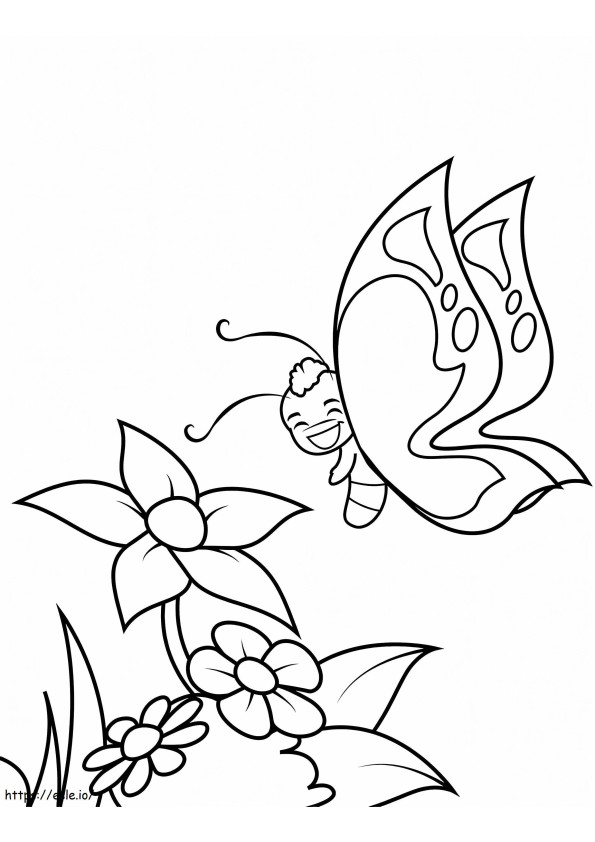 Papillon 3 coloring page