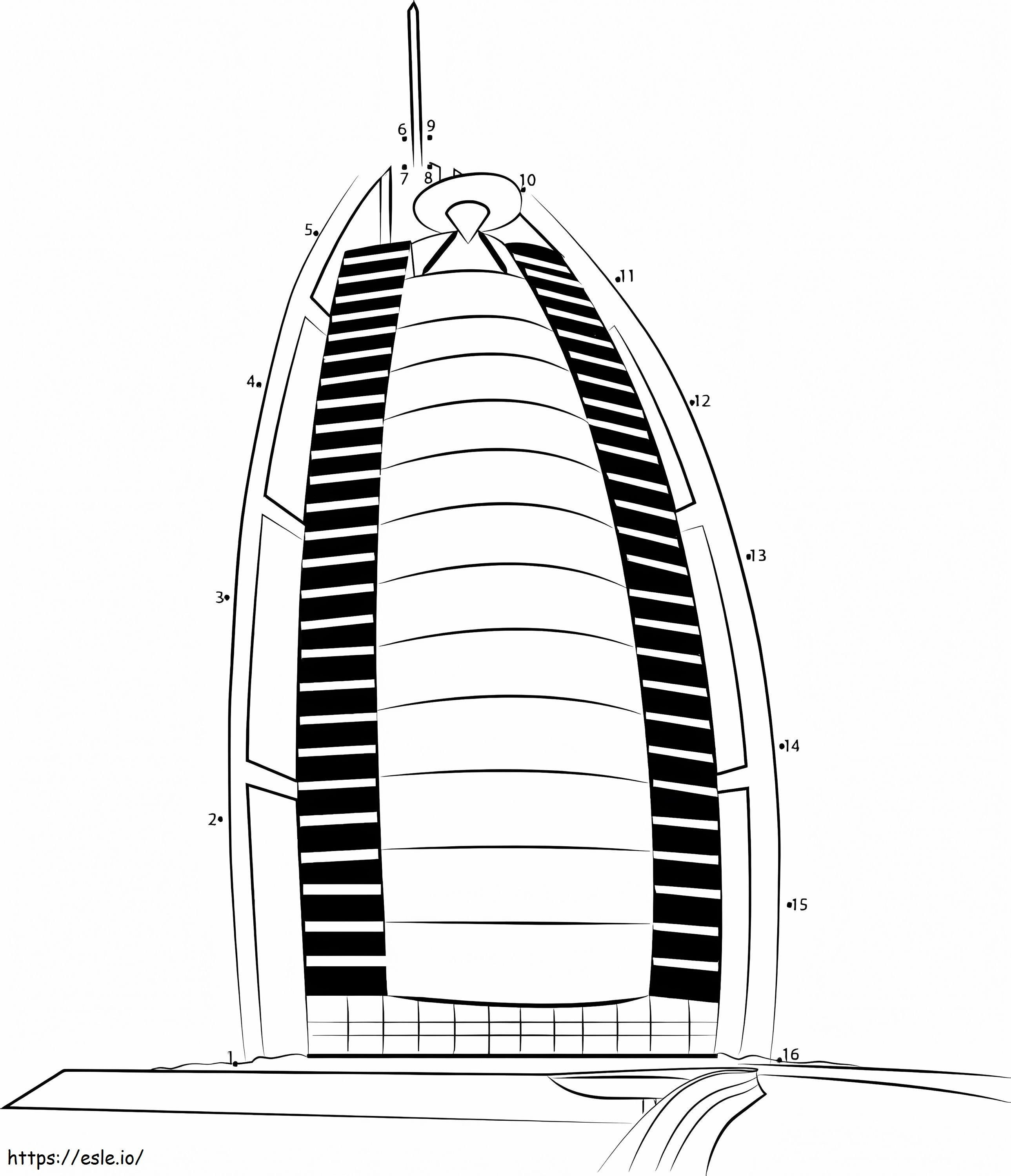 Coloriage Burj-al-Arab 4 à imprimer dessin