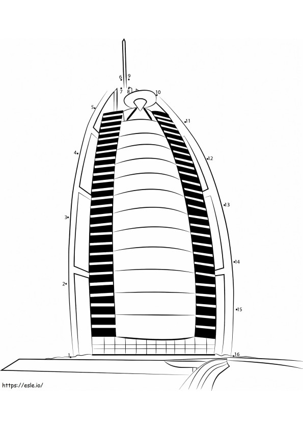 Burj Al Arab 4 kolorowanka