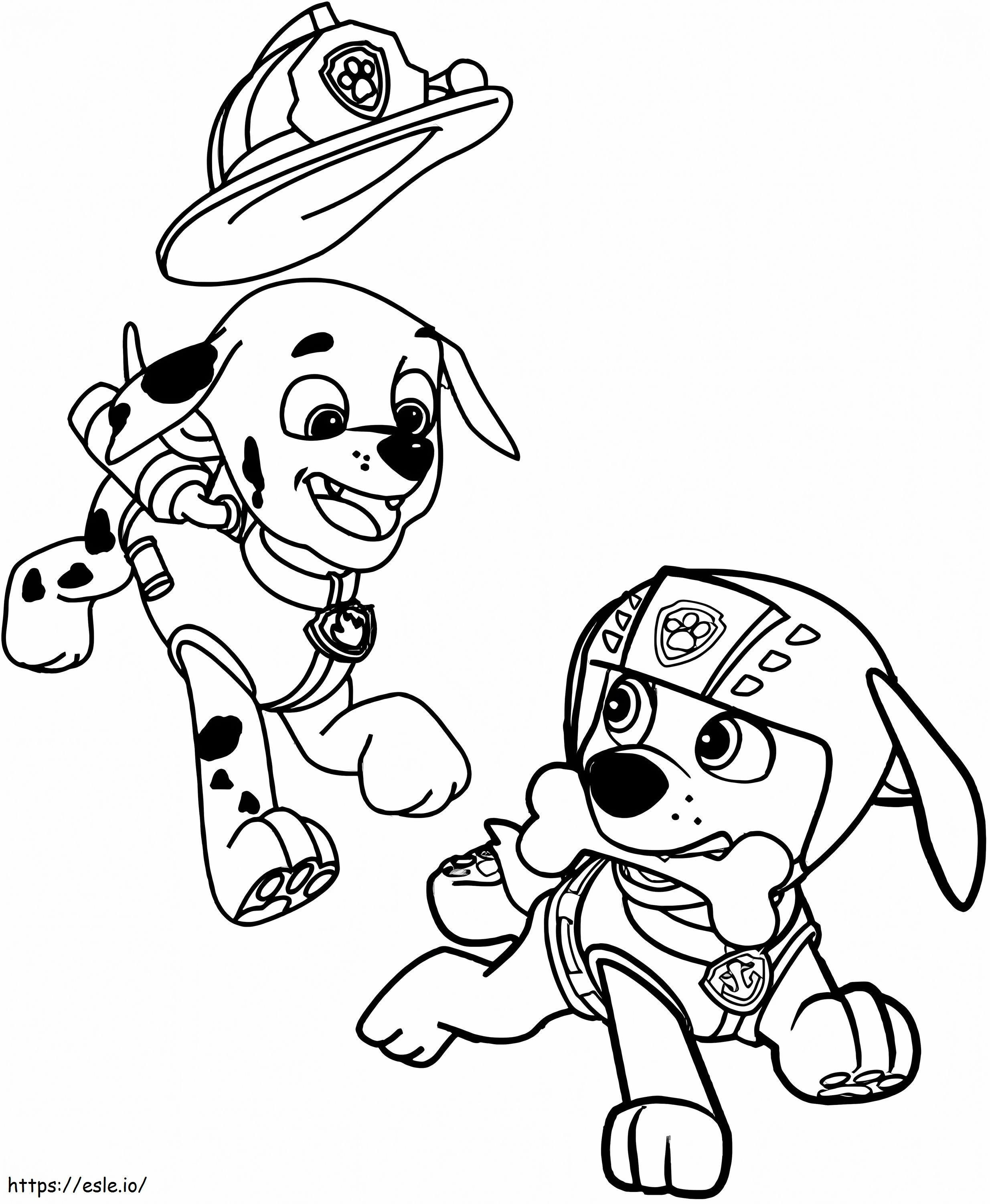 Marshall Y Zuma coloring page