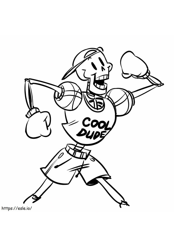 Cool Dude Papyrus coloring page