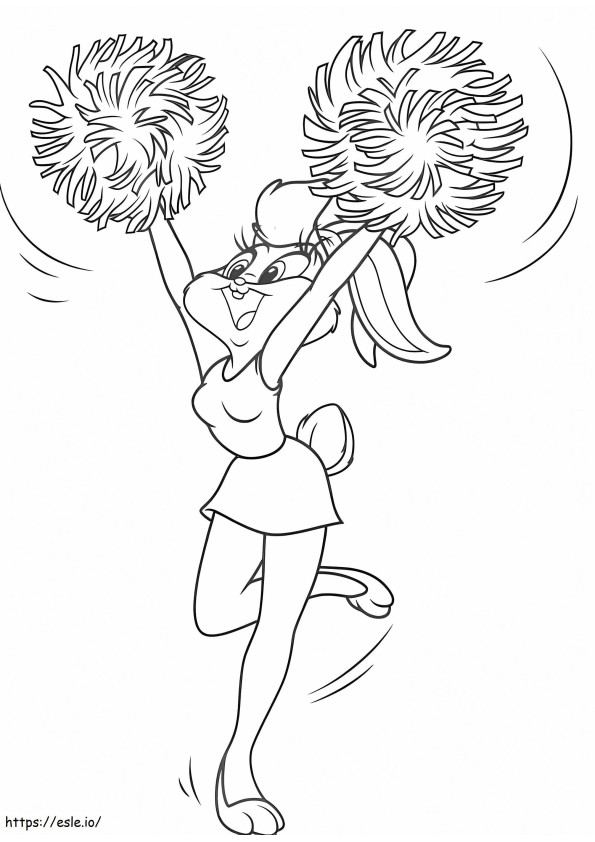 Coloriage Pom-pom girl de dessin animé à imprimer dessin