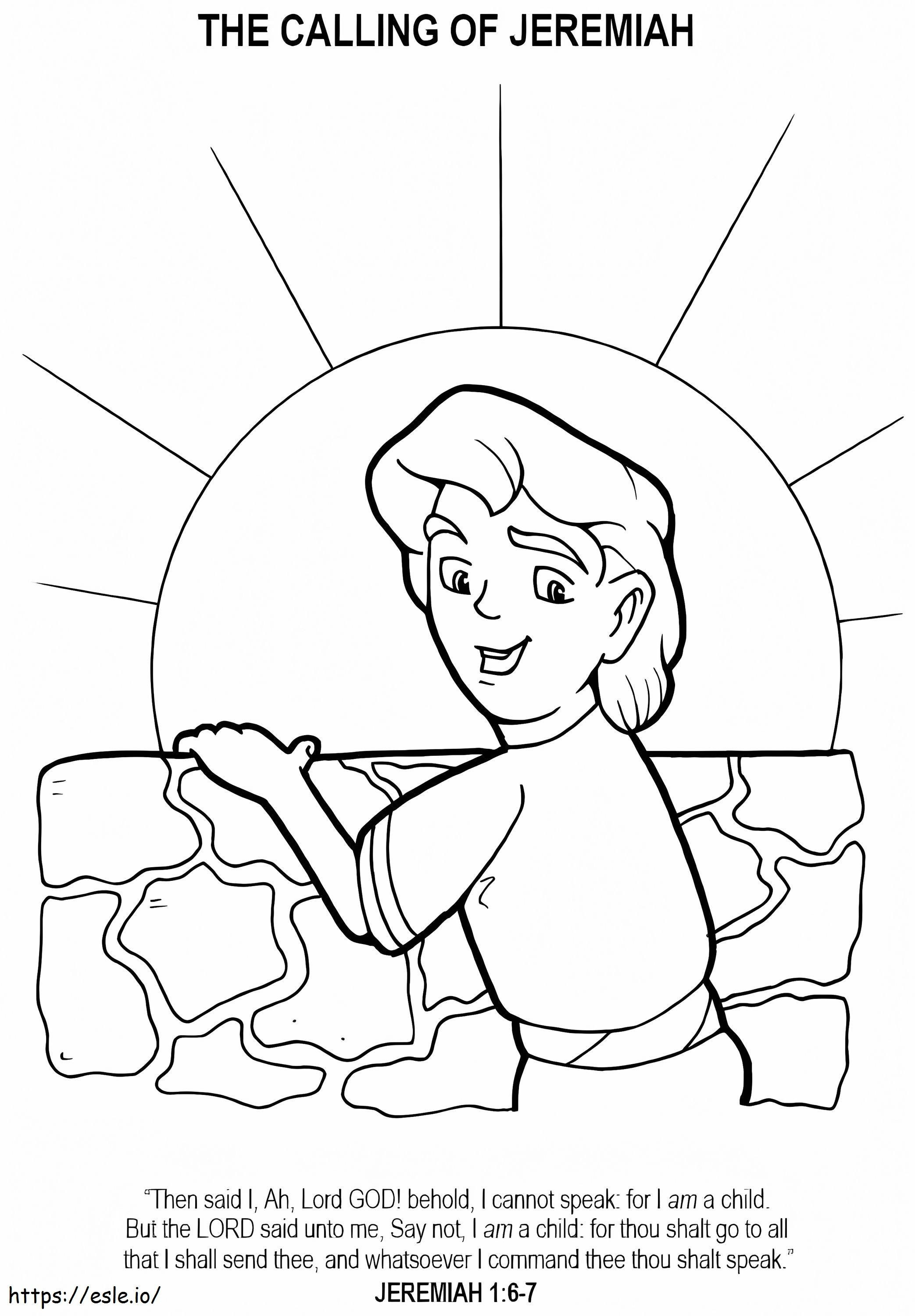 The Calling Of Jeremiah coloring page