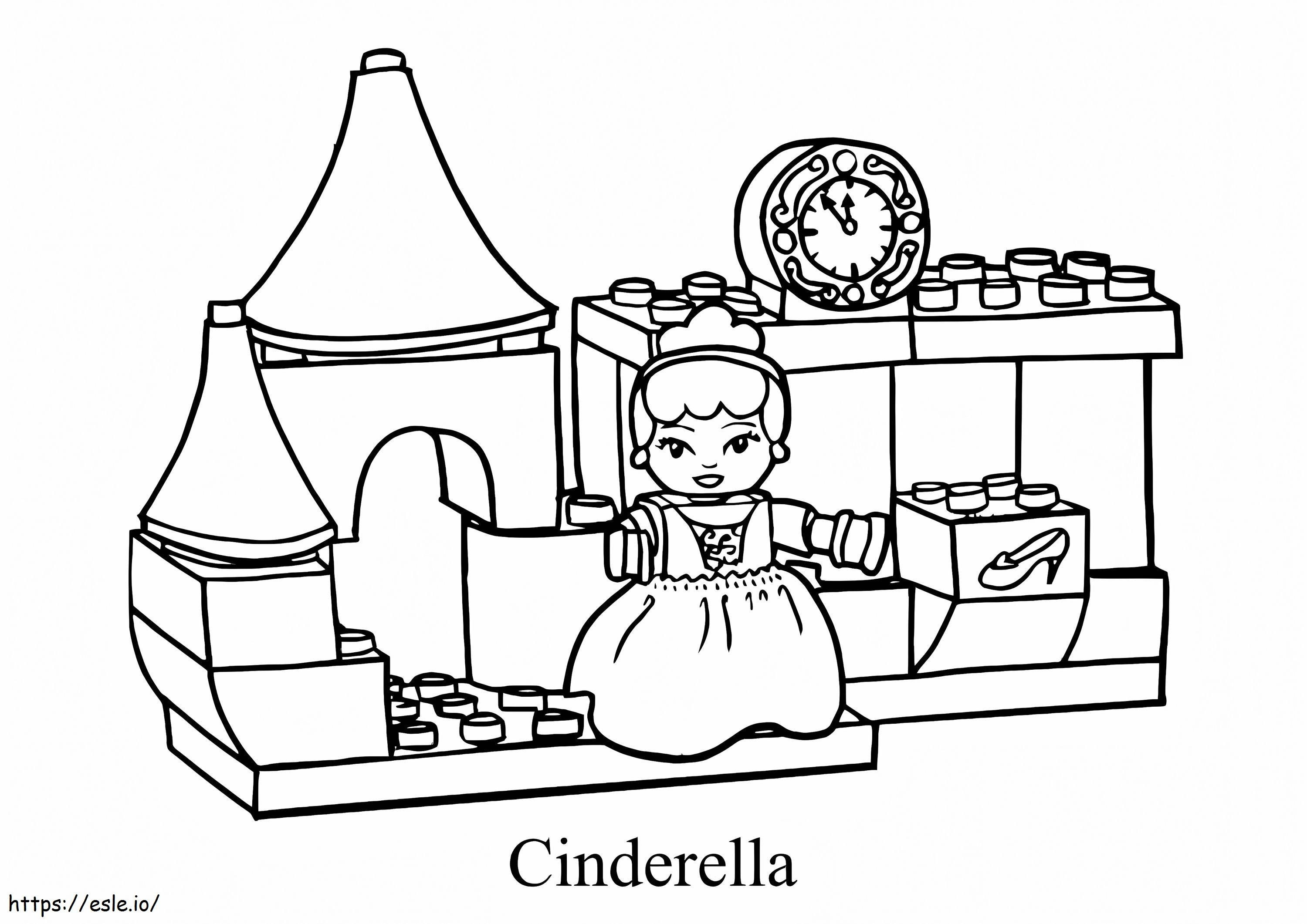 Lego Princesa Cinderela para colorir