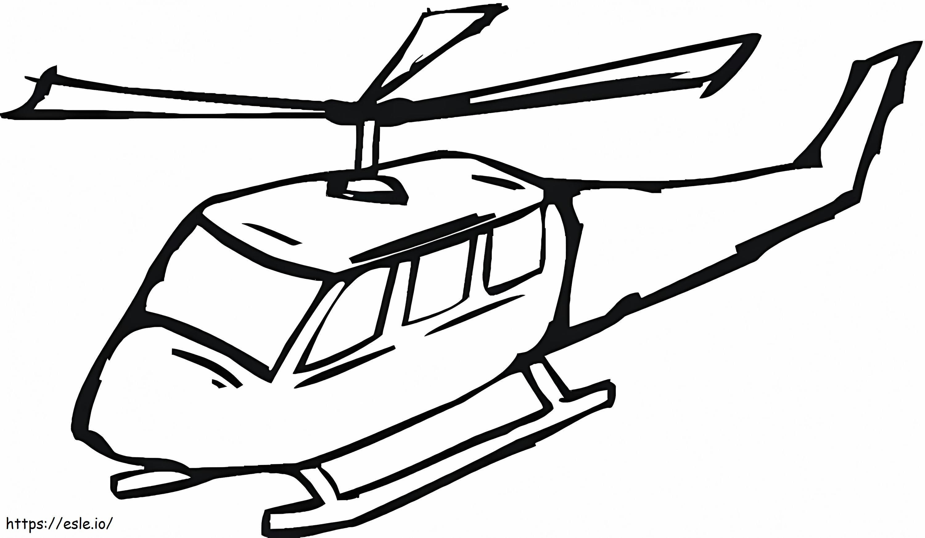 Helicopter For Children coloring page