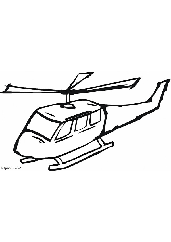 Helicóptero para niños para colorear