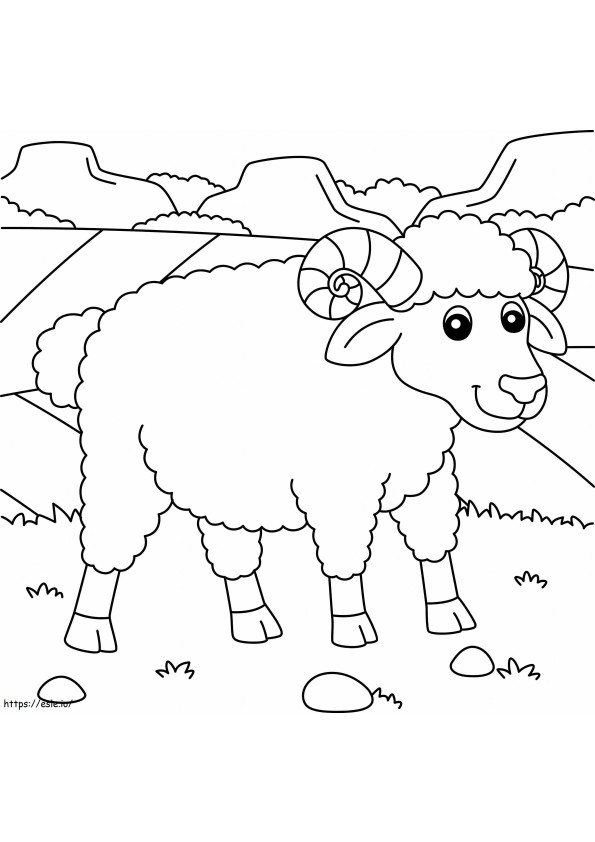 Incredible Sheep coloring page