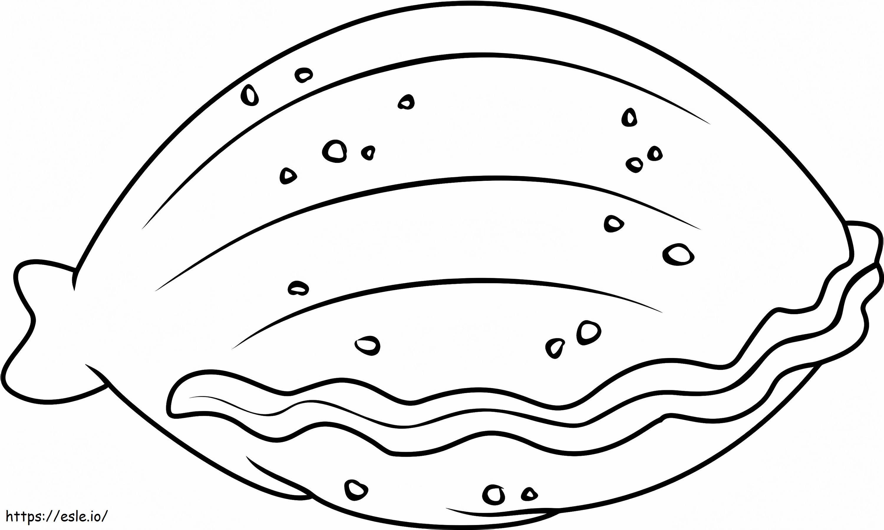 Clam Coloring Page for Kids
