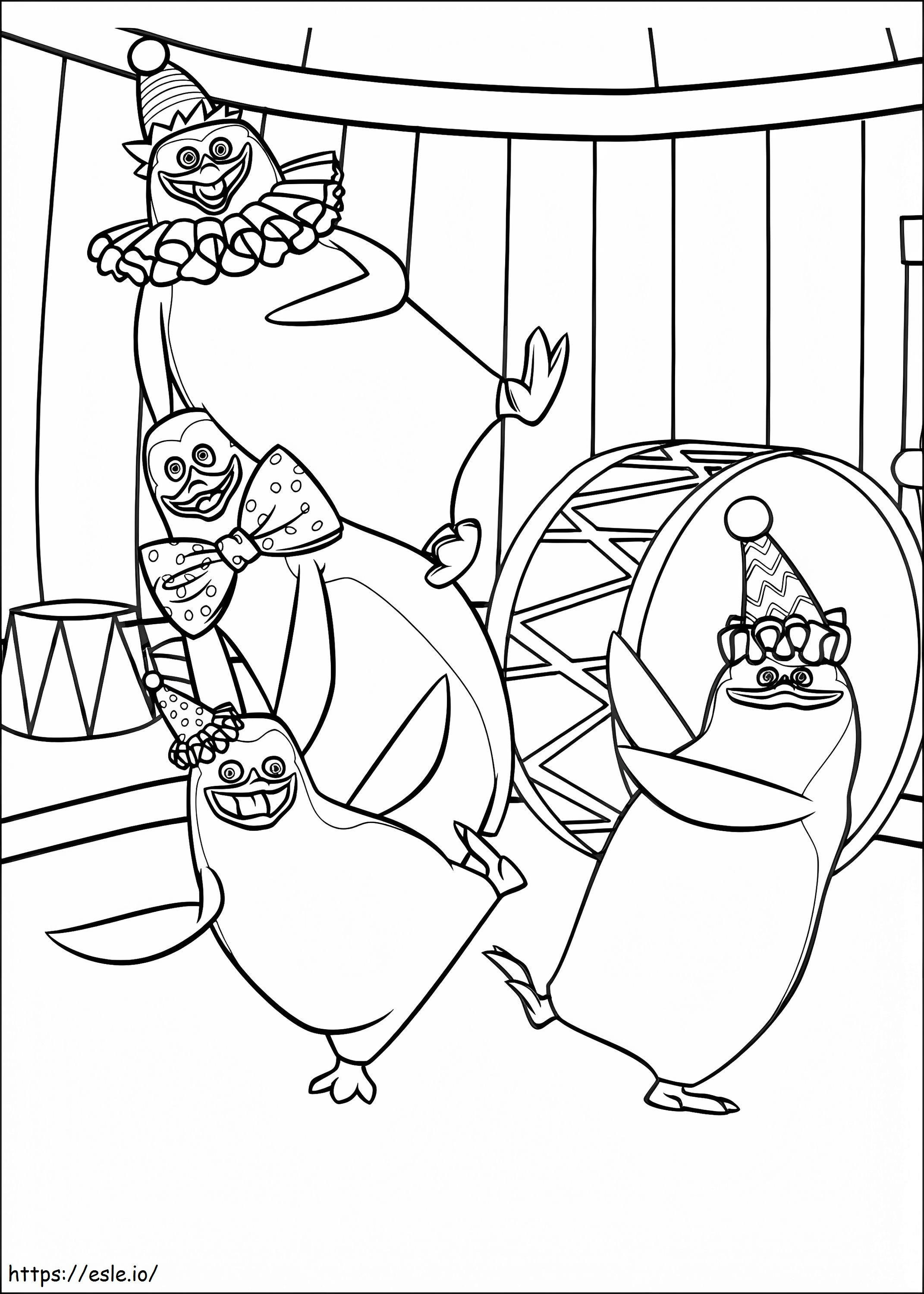 Madagascar 3 Penguins coloring page