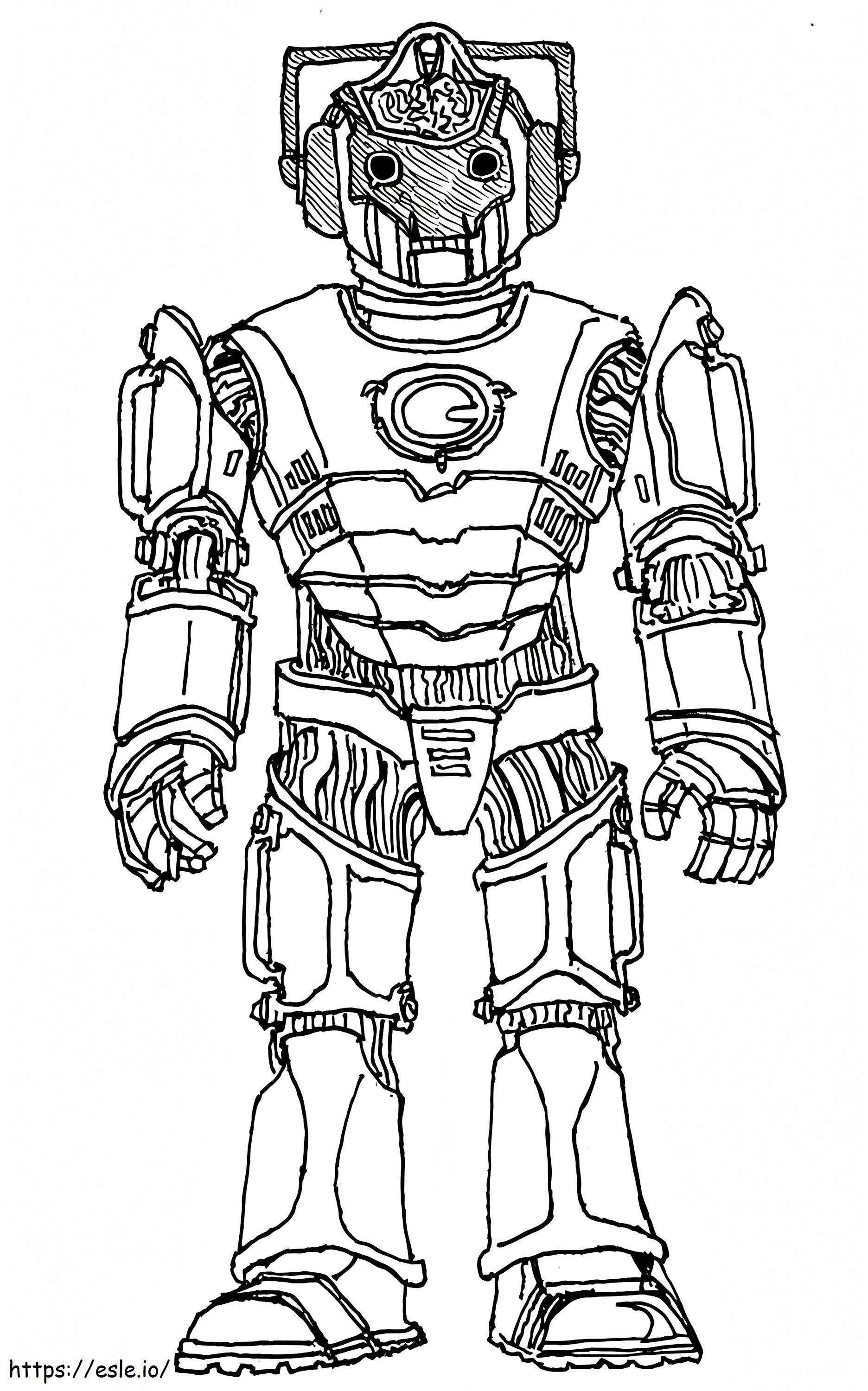 Coloriage Cybermen dans Doctor Who à imprimer dessin