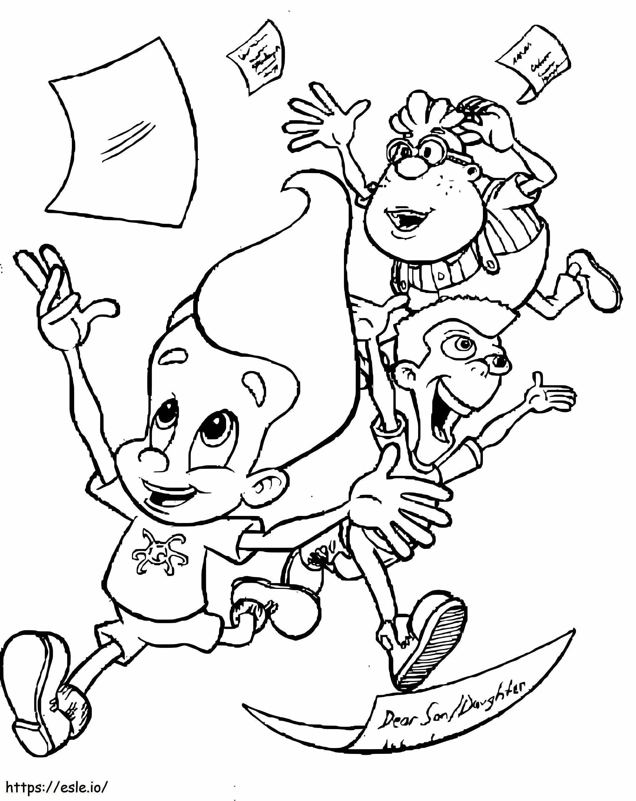 Jimmy Neutron And Friends coloring page