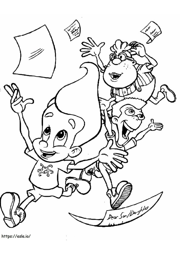 Jimmy Neutron And Friends coloring page