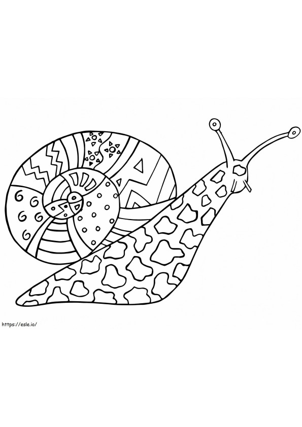 Snail Alebrijes coloring page