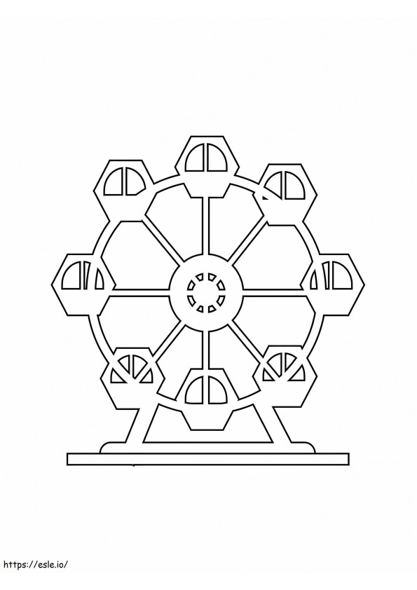 Easy Ferris Wheel coloring page