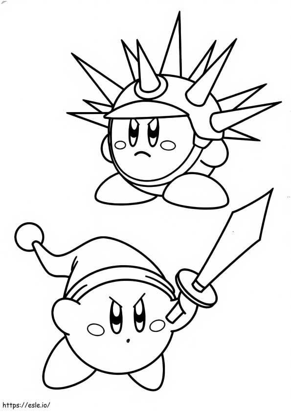Nintendo Kirby coloring page