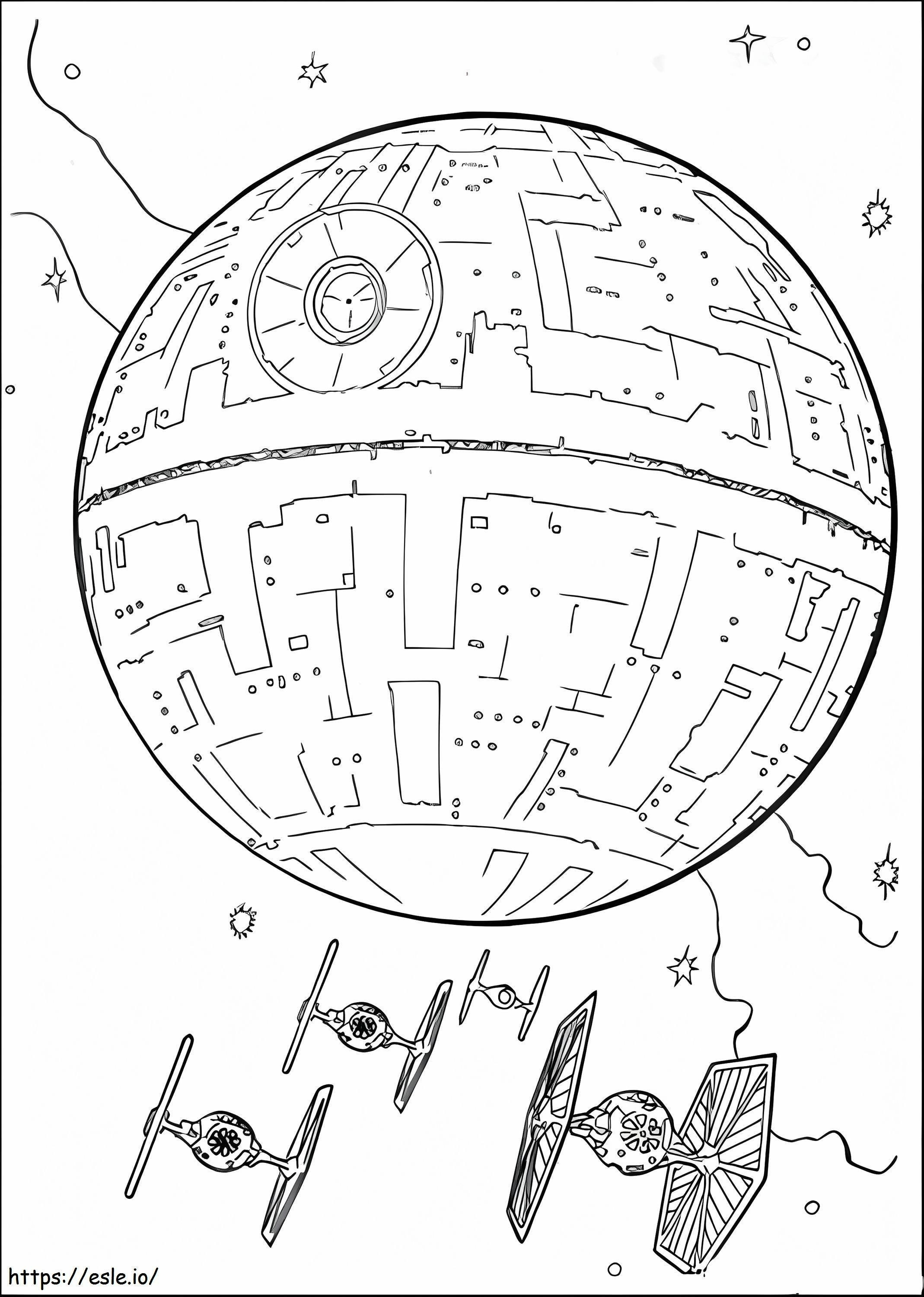 Circular Spaceship coloring page