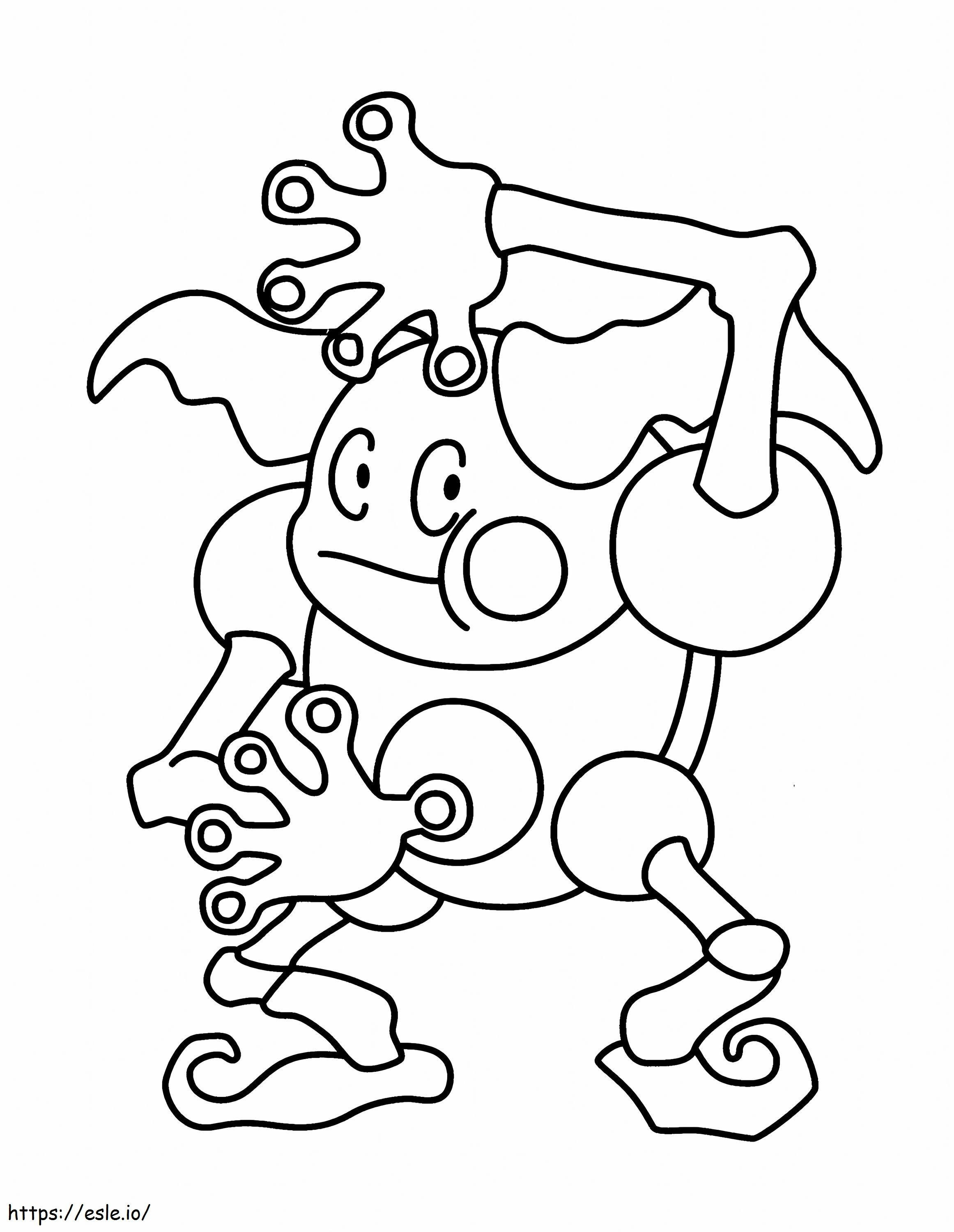 Mr.Mime En Pokemon Scaled coloring page