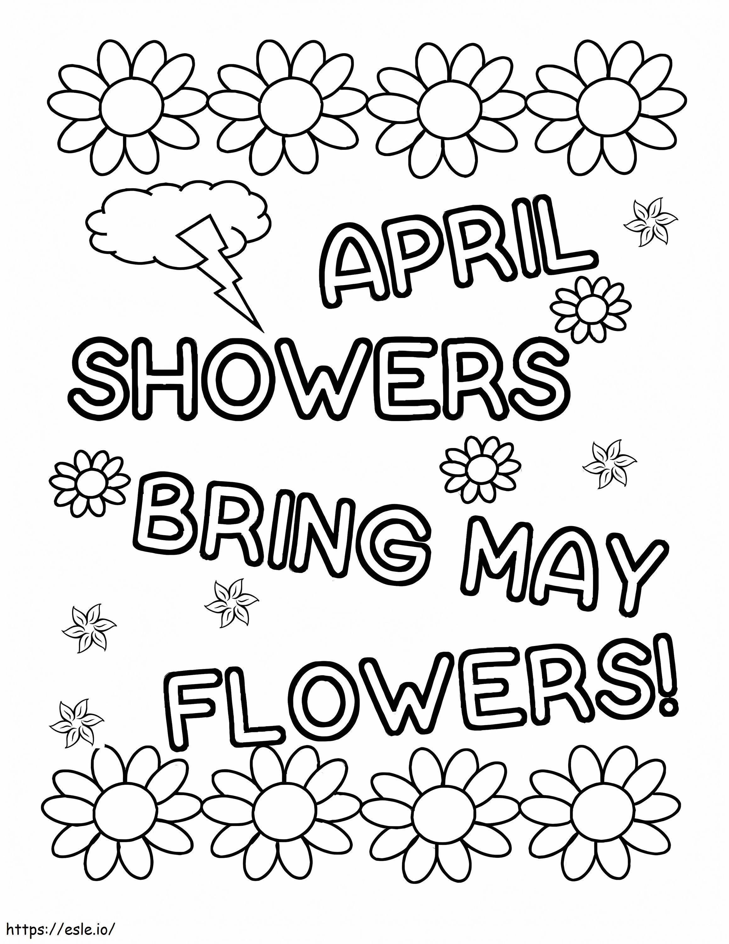 April Coloring Page 7 coloring page