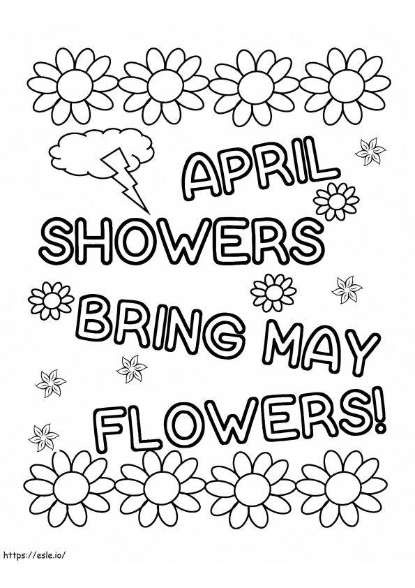 April Coloring Page 7 coloring page