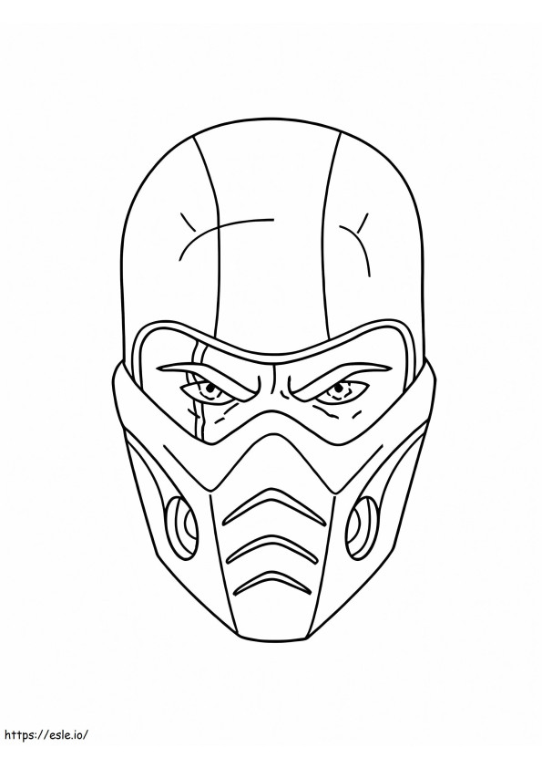 Máscara Sub Zero para colorir
