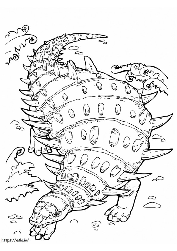 Coloriage Ankylosaure imprimable à imprimer dessin