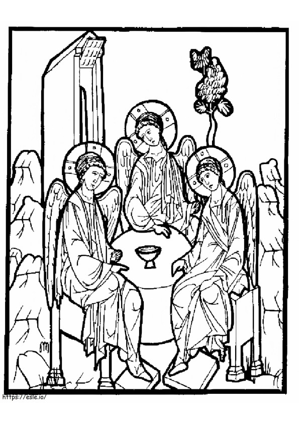 Coloriage Noël orthodoxe 7 à imprimer dessin
