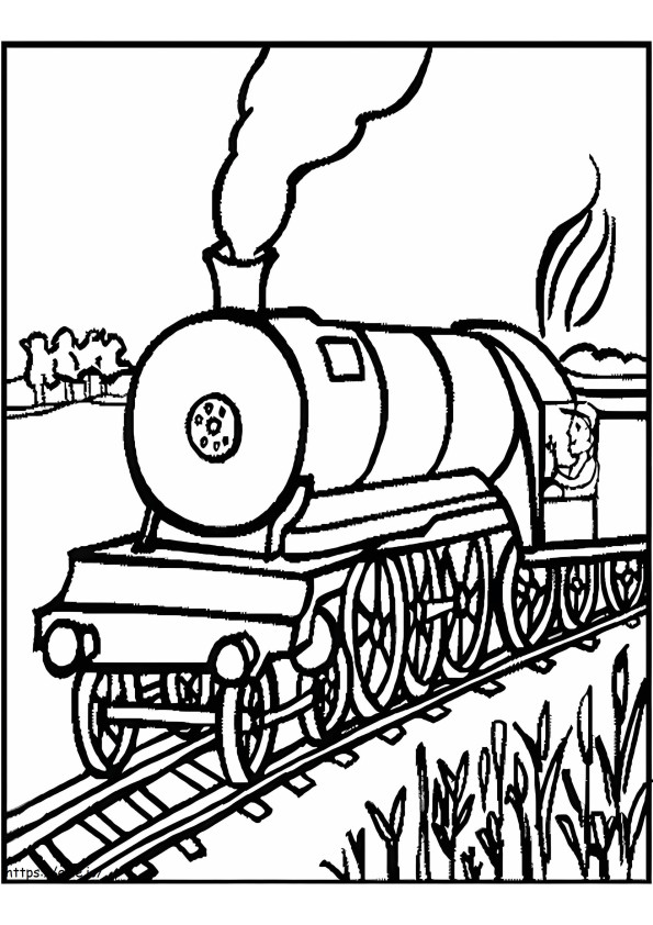 Free Train coloring page
