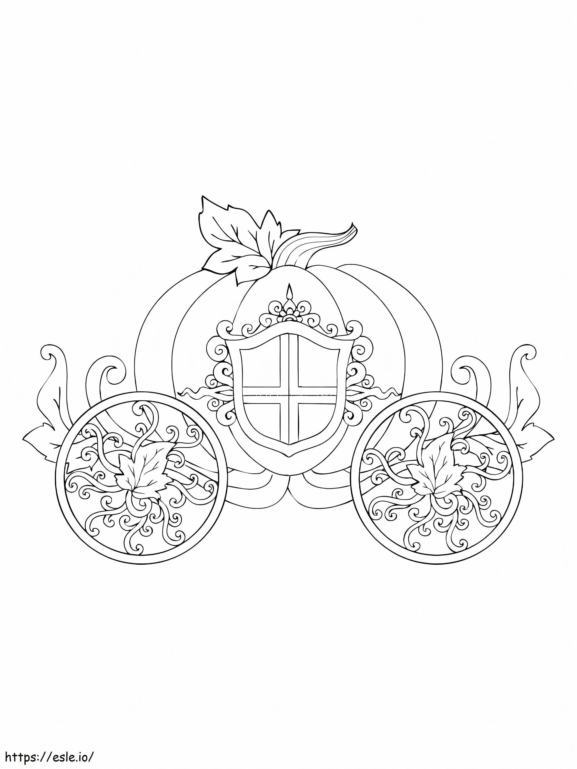 Pumpkin Carriage coloring page