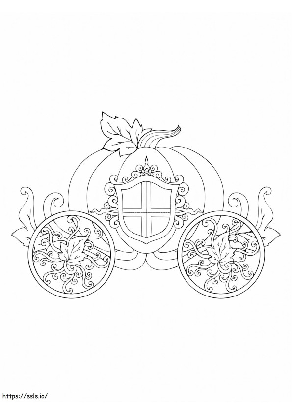Pumpkin Carriage coloring page