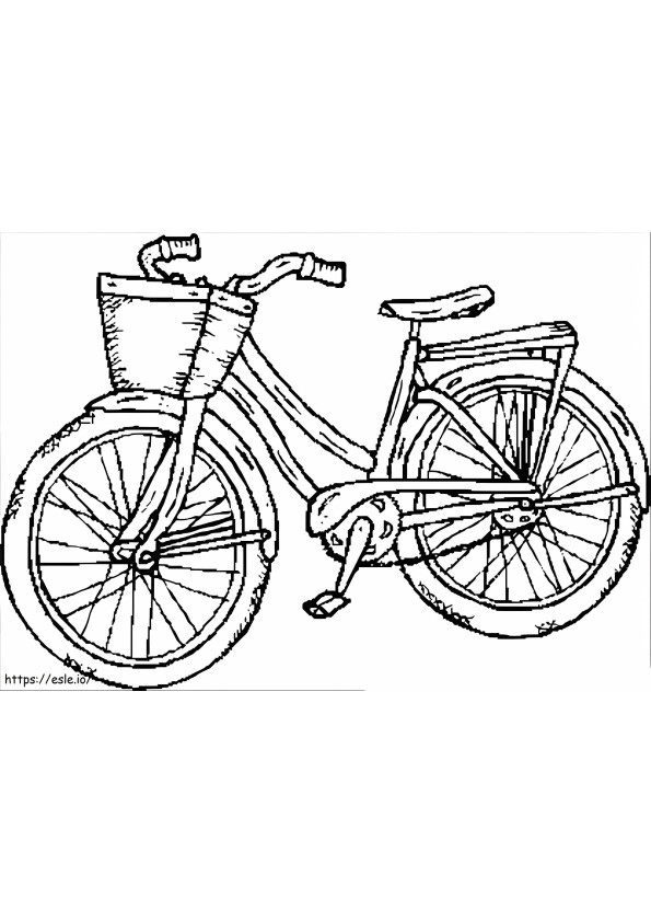 Bicicleta para menina para colorir