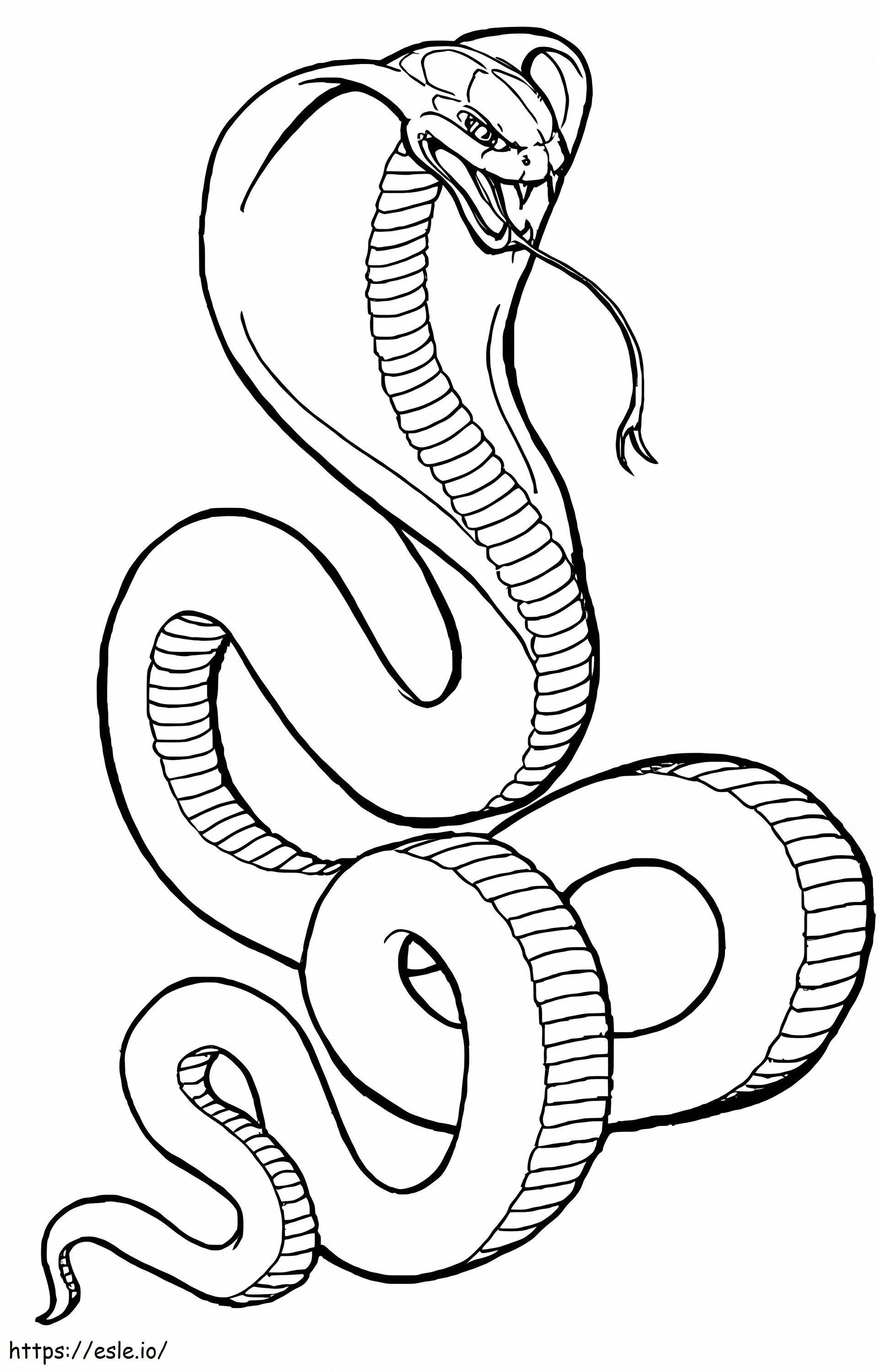 Scary Cobra coloring page