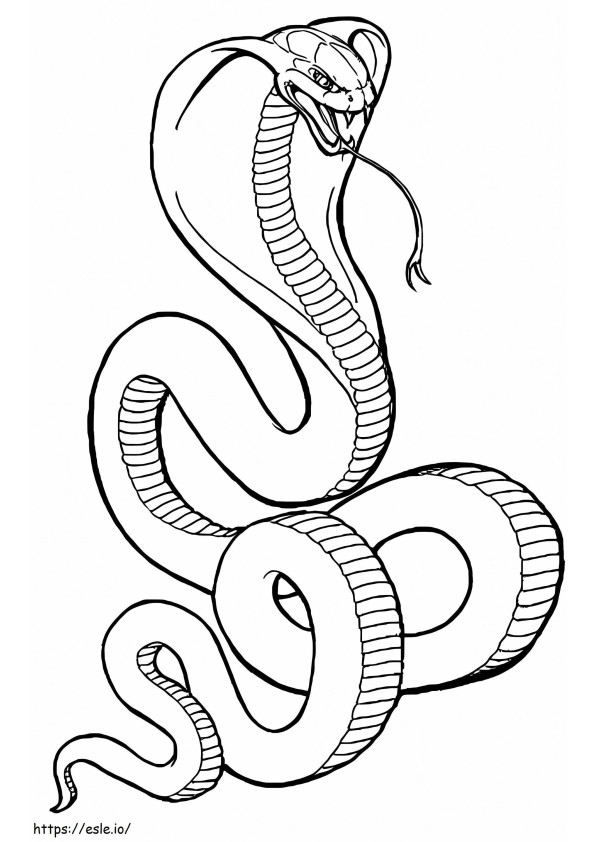 Cobra înfricoșătoare de colorat