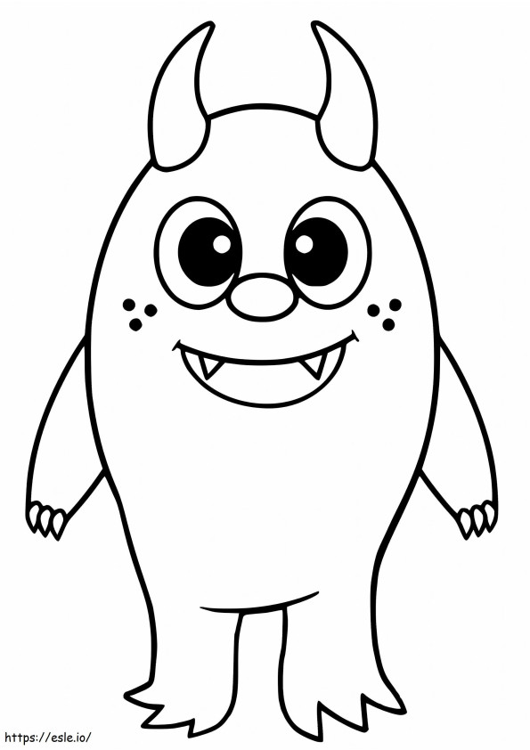 Adorable Monster coloring page