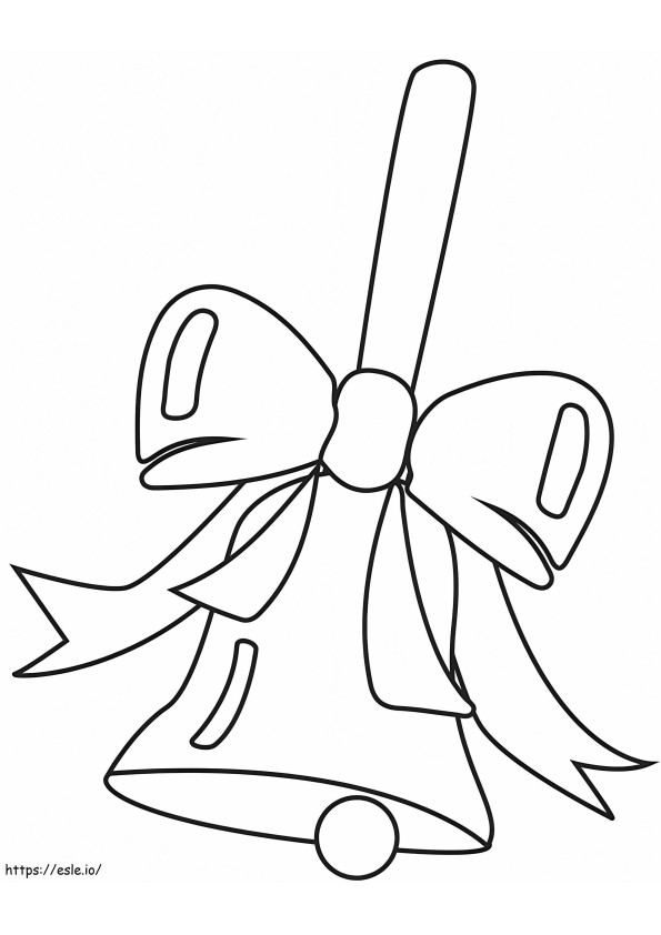 Bell With A Bow coloring page