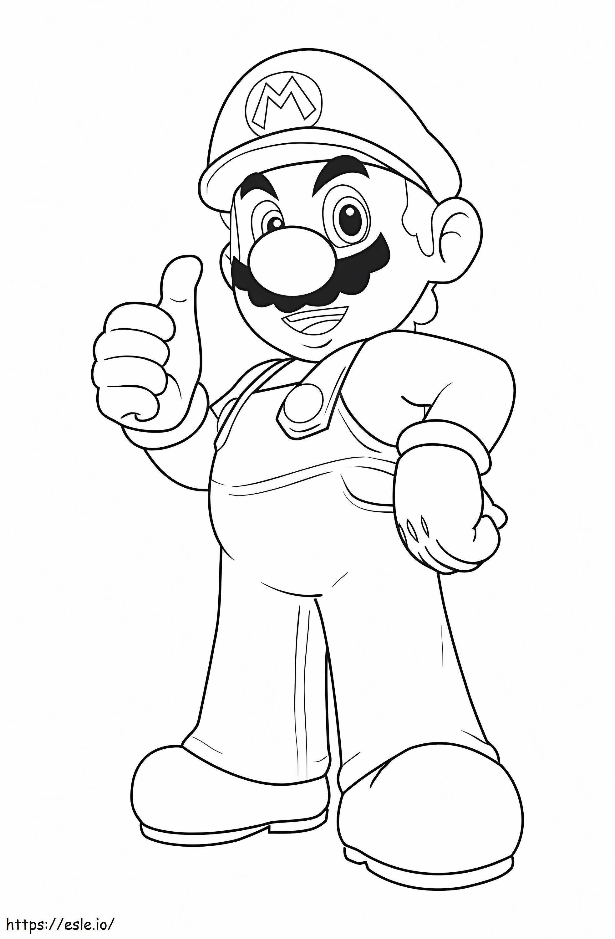 Mario yang tinggi Gambar Mewarnai