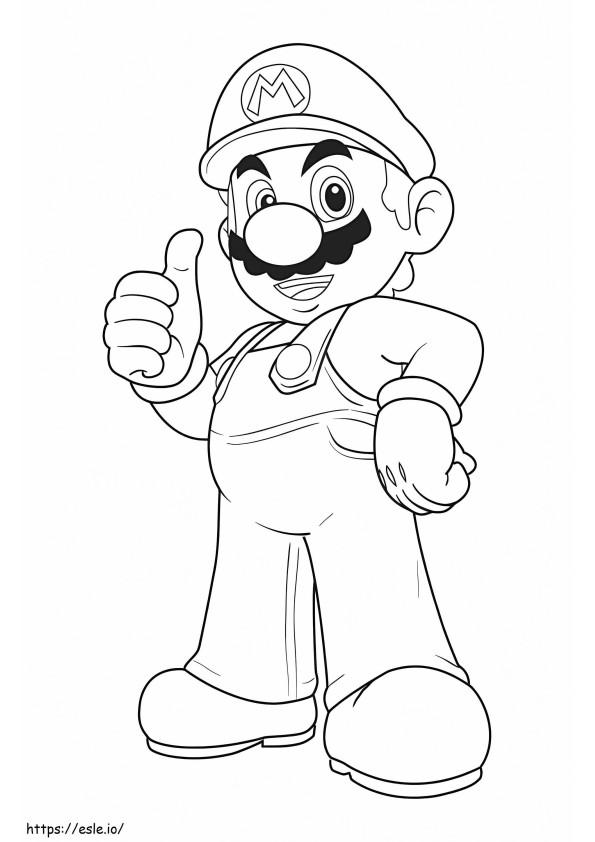 Mario alto para colorear