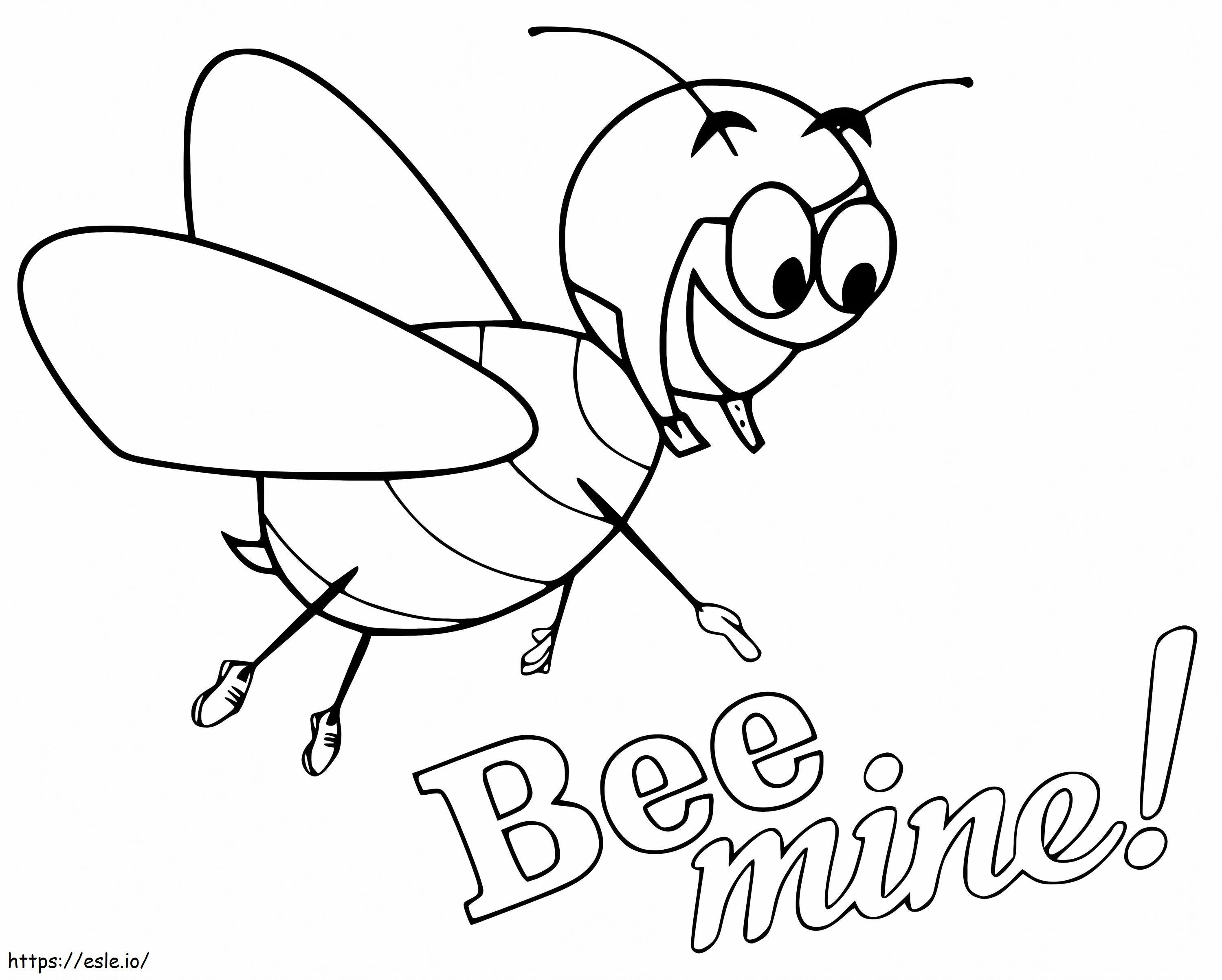 Nyomtatható Bee Mine kifestő
