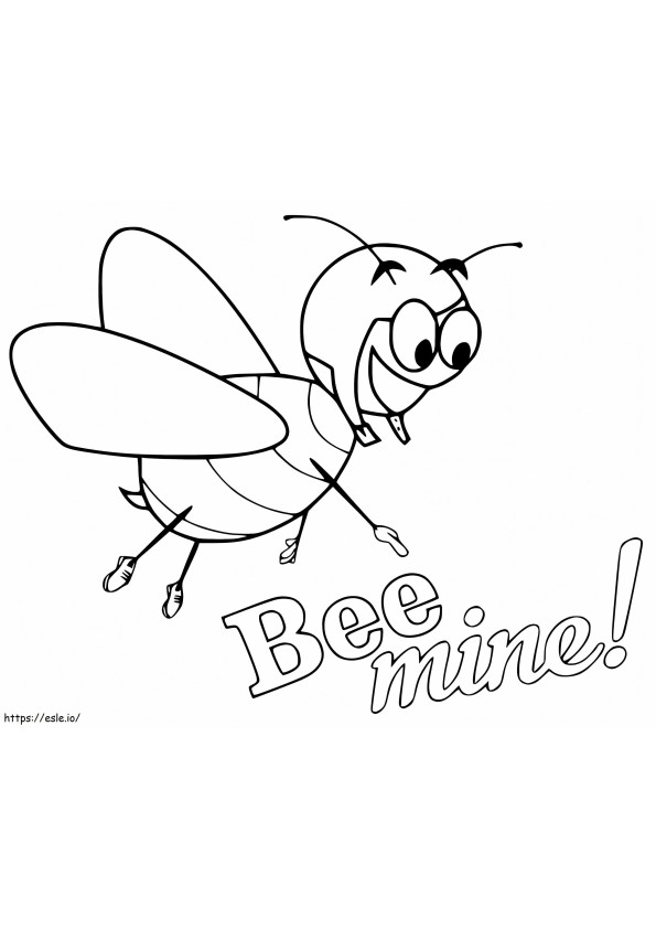 Tulostettava Bee Mine värityskuva