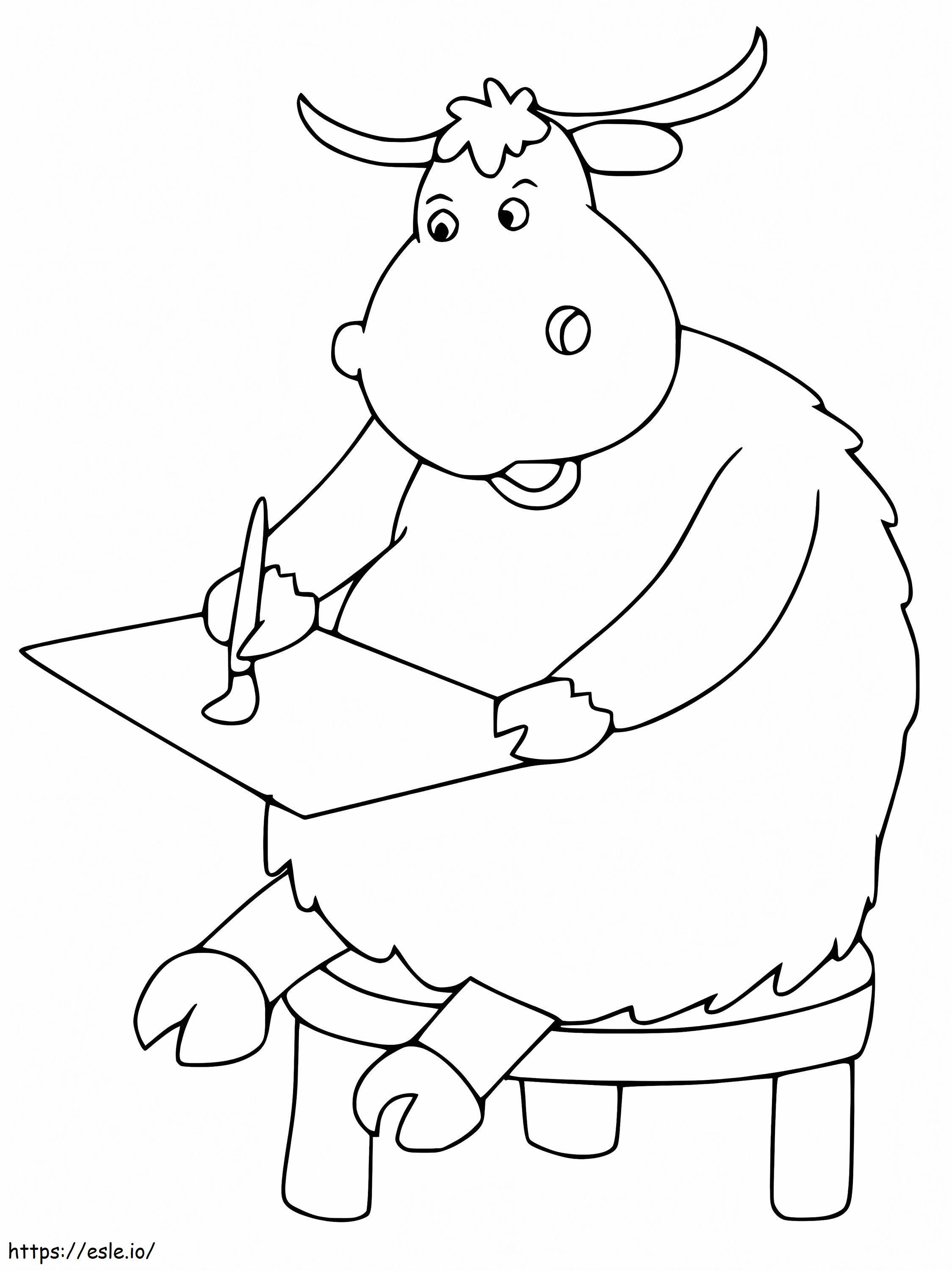 Animated Yak coloring page