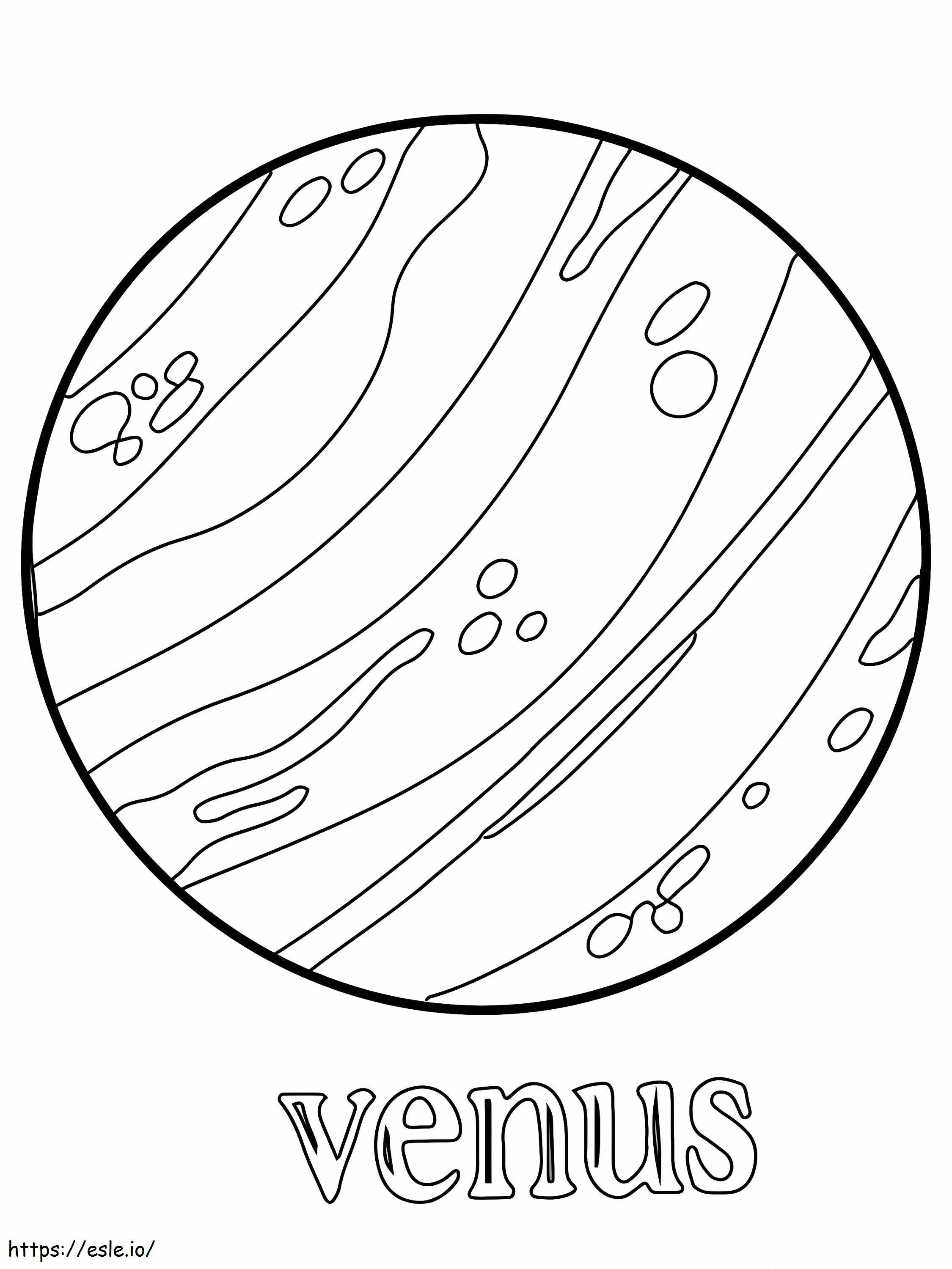 Coloriage Planète simple Vénus à imprimer dessin