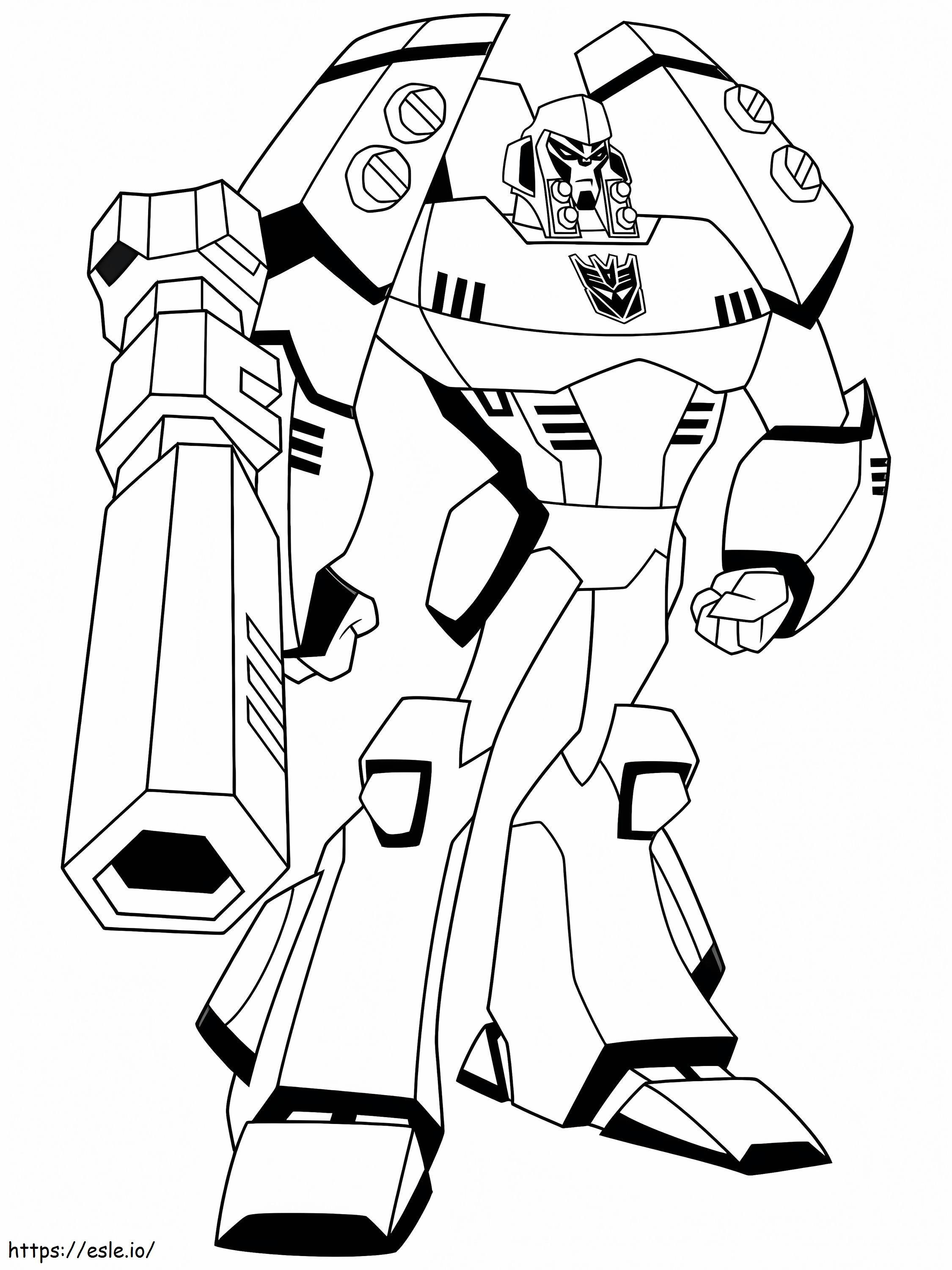 Animated Megatron coloring page