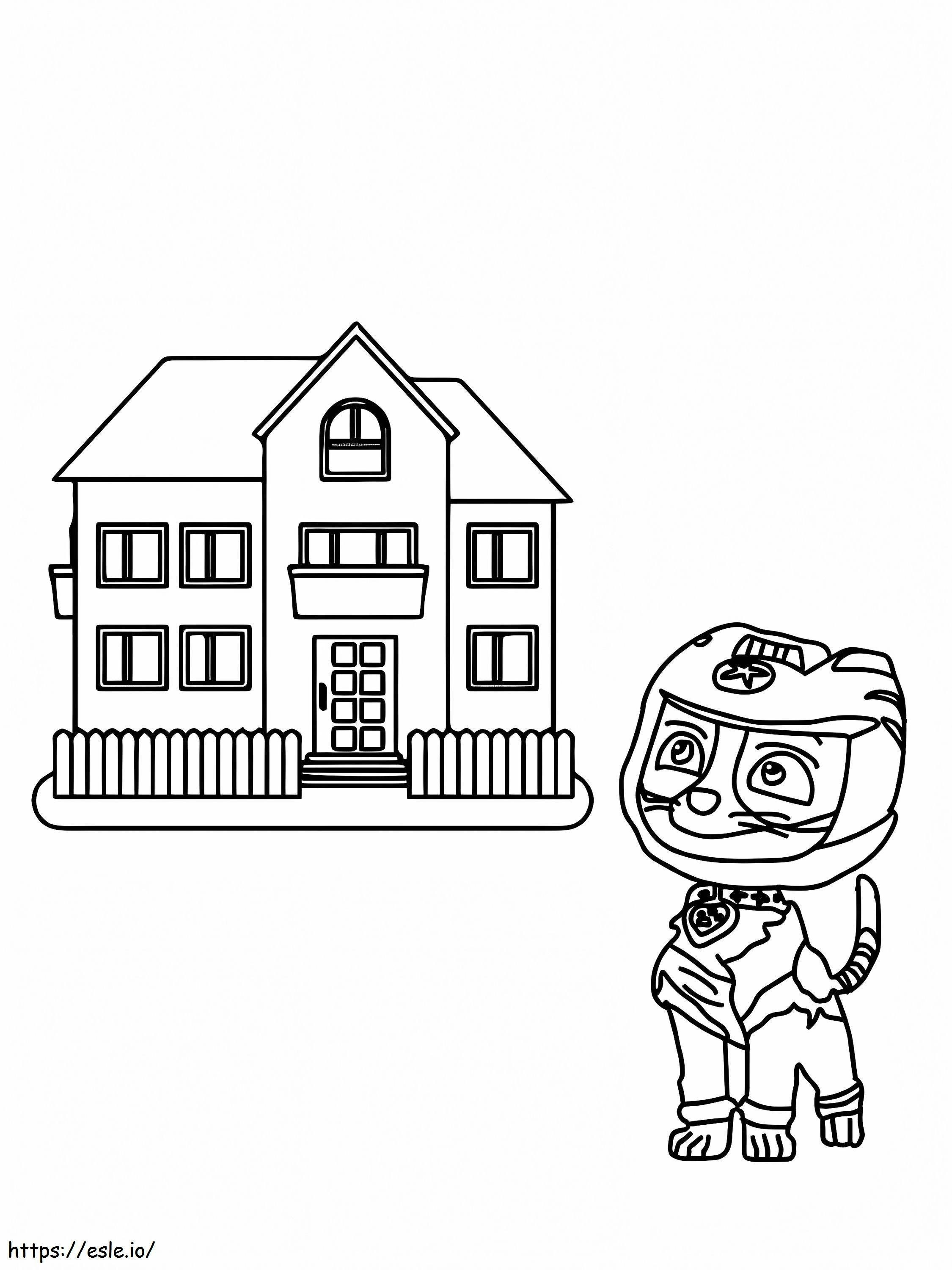 Paw Patrol Wild Cat And Home coloring page