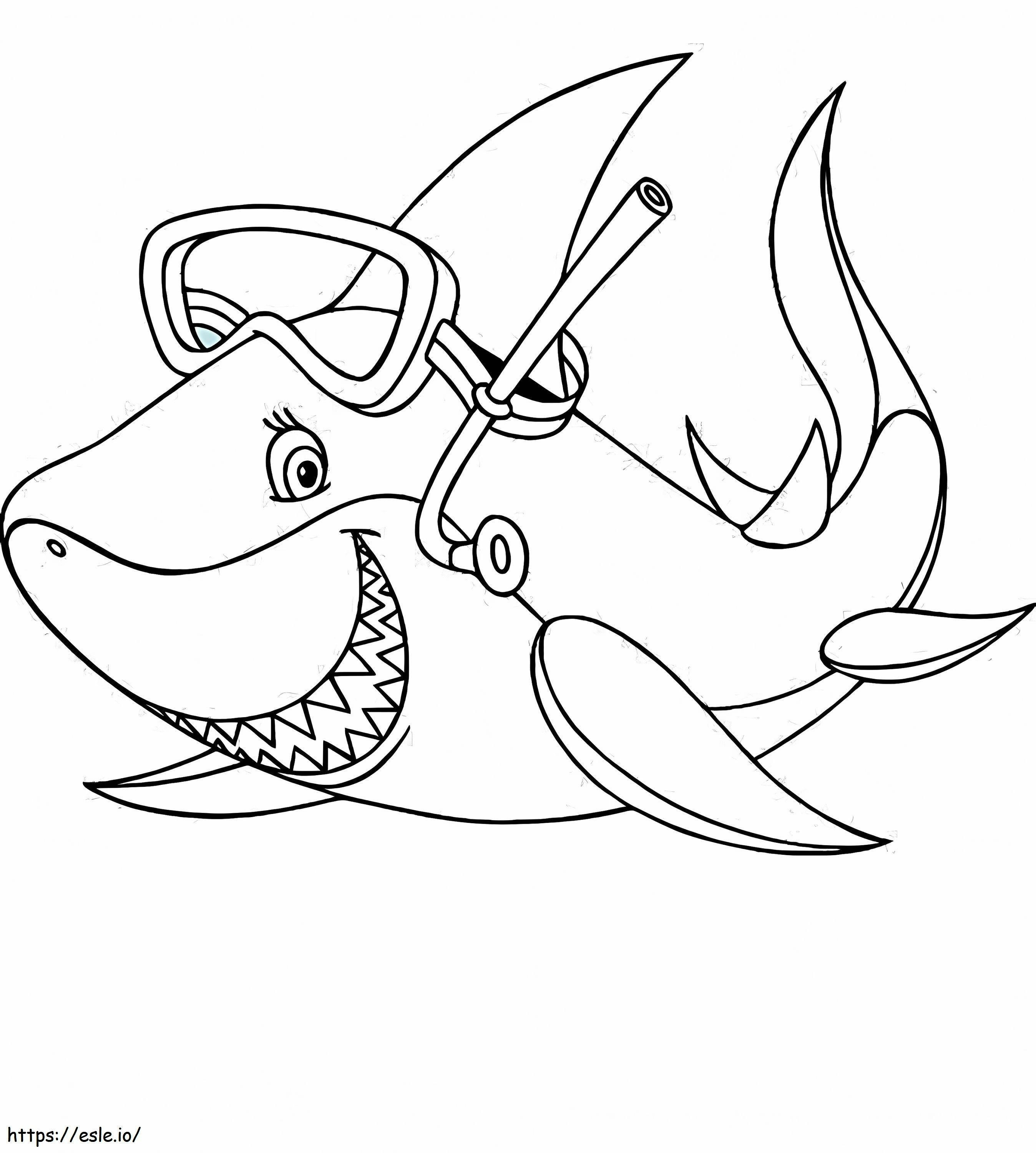 Coloriage 1541748815_Coloriage d'un requin Nouveau requin d'un requin à imprimer dessin