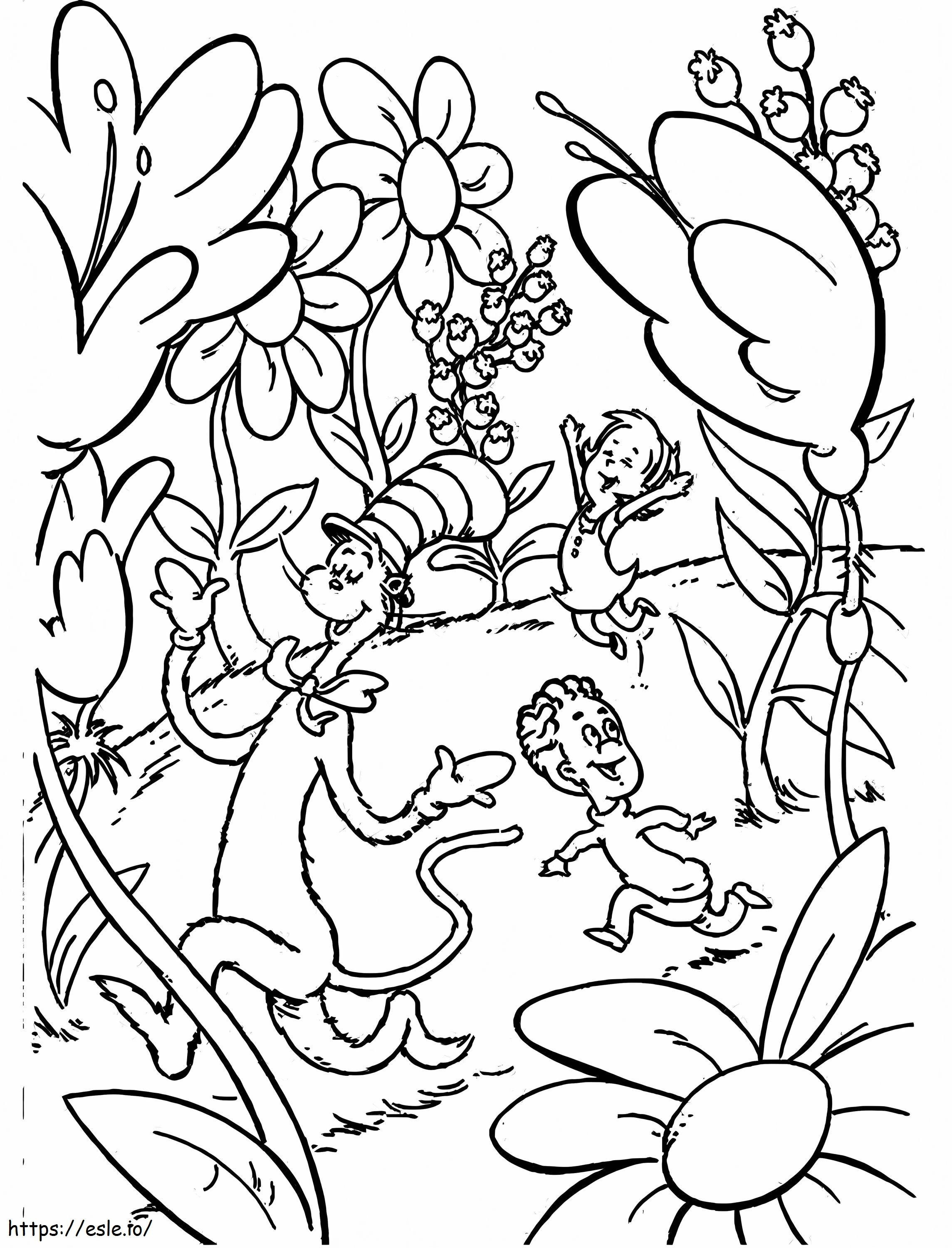 1567671086 Cat Playing In The Garden A4 coloring page